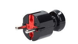 Wtyczka prosta b/u 16A 2P 250V czarna WT-4-28971