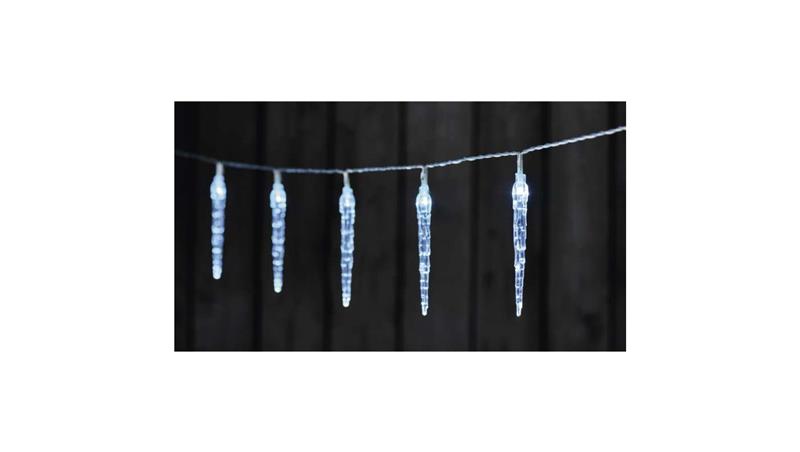 Dekoracja świąteczna - sople 0,6W 10LED 10cm 1,35m IP20 2xAA zimna biała DCGC01-50054 Dekoracja świąteczna - sople 0,6W 10LED 10cm 1,35m IP20 2xAA zimna biała DCGC01-50054