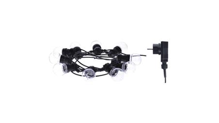Łańcuch z żarówek 10x 5 LED, 2,25W przeźroczyste, 5m IP44 ciepła biała DCPW02-50255