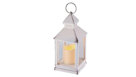 Lampion LED świeczka 24cm 3xAAA, vintage, timer biały DCLV01-49444