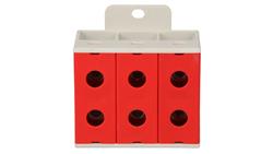 Złączka szynowa 3-torowa 35mm2 czerwona ZGX-3x35 czerwona ENE-00181-74139