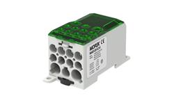 Blok dystrybucyjny - rozdzielczy OJL280A zielony we: 1xAl/Cu 35-120 wy: 2x6-35mm2/5x2,5-16mm2/ 4x2,5-10mm2 1000V MAB1281G10-6419