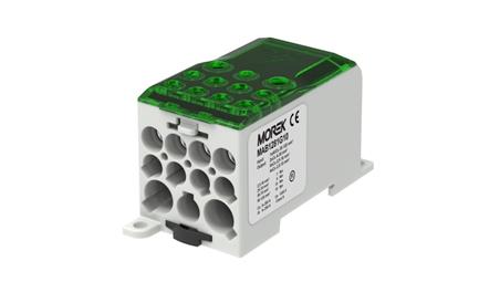 Blok dystrybucyjny - rozdzielczy OJL280A zielony we: 1xAl/Cu 35-120 wy: 2x6-35mm2/5x2,5-16mm2/ 4x2,5-10mm2 1000V MAB1281G10-6419
