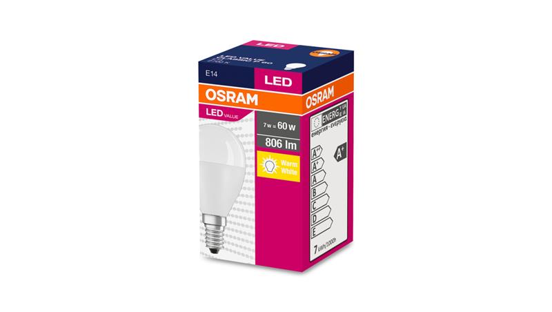 Żarówka LED VALUE CLASSIC P 60 E14 7W 806lm 2700K 827 FR non-dim 4058075152939-47288 Żarówka LED VALUE CLASSIC P 60 E14 7W 806lm 2700K 827 FR non-dim 4058075152939-47288