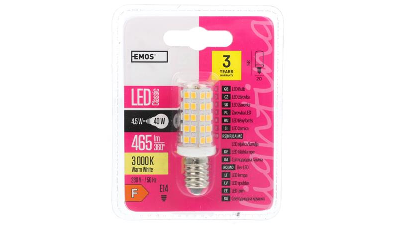 Żarówka LED do okapu 4,5W E14 470lm 3000K CLASSIC ZQ9140-47266