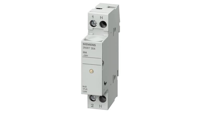 Podstawa bezpiecznikowa do wkł. cylindrycznych 10x38mm 32A 690V 1P z diodą sygnalizacyjną 3NW7014-24264 Podstawa bezpiecznikowa do wkł. cylindrycznych 10x38mm 32A 690V 1P z diodą sygnalizacyjną 3NW7014-24264