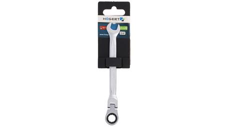Klucz płasko oczkowy ze stali CrV, z przegubem, 10 mm, 72T-81388
