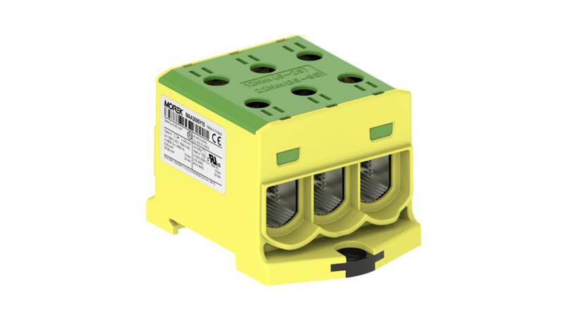 Złączka OTL95-3 kolor żółto-zielony 3xAl/Cu 6-95mm2 1000V AC / 1500V DC Zacisk uniwersalny MAA3095Y10-64808
