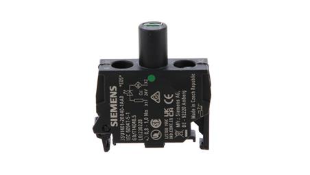 Oprawka blok LED zielony 24V AC-DC montaż w obudowie przył śrubowe SIRIUS ACT 3SU1401-2BB40-1AA0-21323