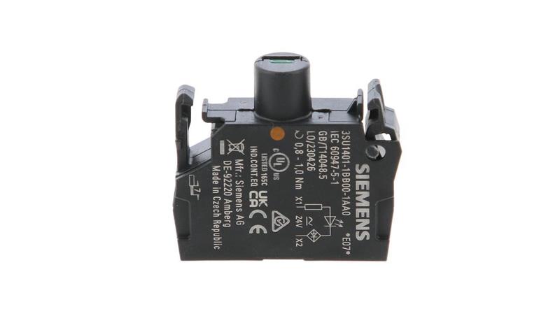 Oprawka blok LED bursztynowy/pomarańczowy 24V AC-DC montaż czołowy przył śrubowe SIRIUS ACT 3SU1401-1BB00-1AA0-21363