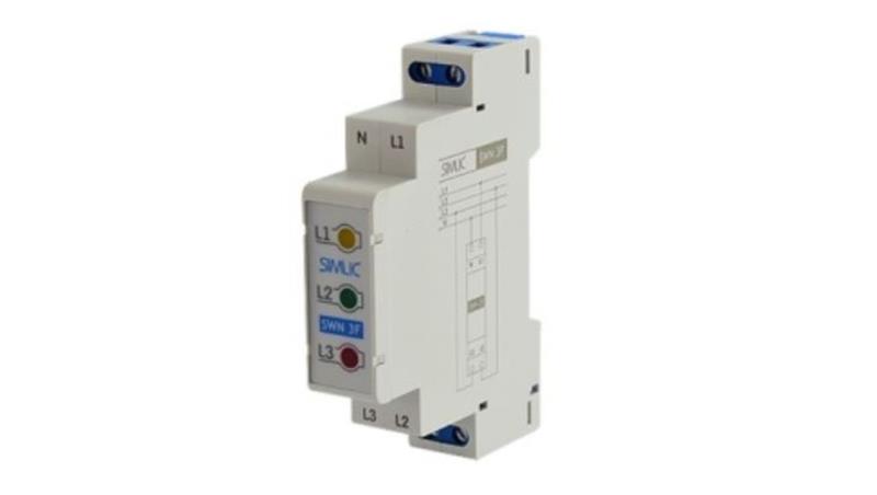 Wskaźnik napięcia LED 3-fazowy SWN 3F TS 35 szary 85132012-23951