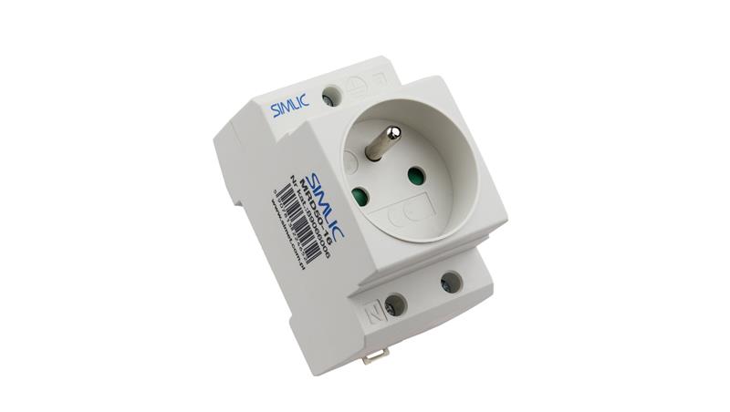 Gniazdo serwisowe 2P+PE 16A 230V na szynę montażową MRD50-16 89066006-25743