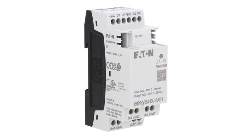 Rozszerzenie wejścia/wyjścia easyE4 24VDC 4AI 2AO 10VDC EASY-E4-DC-6AE1 197223-7199 Rozszerzenie wejścia/wyjścia easyE4 24VDC 4AI 2AO 10VDC EASY-E4-DC-6AE1 197223-7199