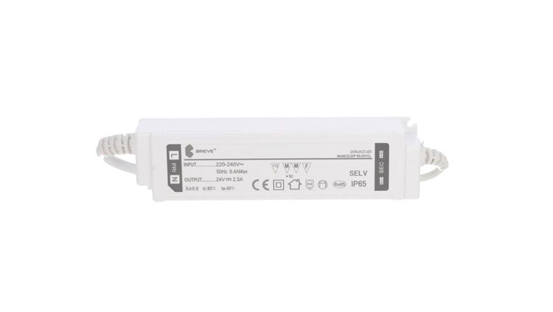 Zasilacz LED 24V DC 60W 2,5A IP65 /z zabezpieczeniami/ ZLDP 60-24YCL 19724-9022-50559 Zasilacz LED 24V DC 60W 2,5A IP65 /z zabezpieczeniami/ ZLDP 60-24YCL 19724-9022-50559