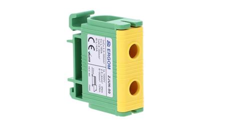 Złączka szynowa 1-torowa ZJUN-50 PE 50mm2 żółto-zielona R34RR-07020001703-64751