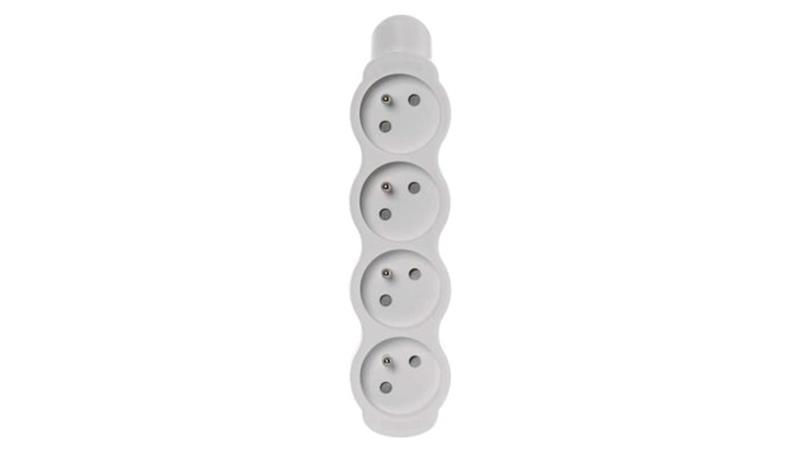 Gniazdo /rozgałęźnik/ do przedłużacza 4-gniazda z/u białe P0400N-27461