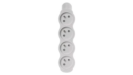 Gniazdo /rozgałęźnik/ do przedłużacza 4-gniazda z/u białe P0400N-27461