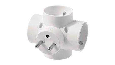 Rozgałęźnik wtyczkowy 4-gniazda z/u biały P0040-29312