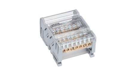 Blok dystrybucyjno-rozdzielczy MOBLOCK 4-polowy 100A-7 2x25mm2 + 5x6mm2 TS35 MAB4100A18-64179