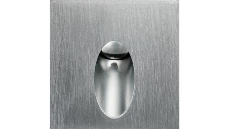 Lampa oprawa schodowa LED STEPI SB/WW Srebrna Szczotkowana Ciepła biała 3000K kwadrat do puszki fi 60 12V DC-62734