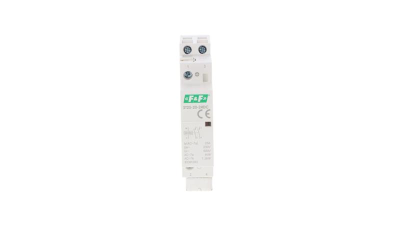 Stycznik modułowy montaż na szynie styki 2xZ 25A 24V DC ST25-20-24VDC-24858 Stycznik modułowy montaż na szynie styki 2xZ 25A 24V DC ST25-20-24VDC-24858