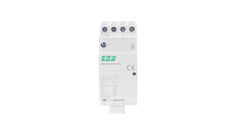 Stycznik modułowy montaż na szynie styki 4xZ 25A 24V DC ST25-40-24V-ACDC-24913 Stycznik modułowy montaż na szynie styki 4xZ 25A 24V DC ST25-40-24V-ACDC-24913