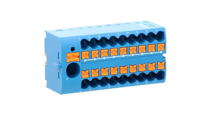 Blok rozdzielczy PTFIX 6/18X2,5-NS35A BU, niebieskie złącze przemysłowe - 18 punktów przyłączeniowych o przekroju 2,5mm2-64248 Blok rozdzielczy PTFIX 6/18X2,5-NS35A BU, niebieskie złącze przemysłowe - 18 punktów przyłączeniowych o przekroju 2,5mm2-64248