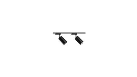 Zestaw 2x lampa Parma Track 1F czarna z żarówką led gu10 PHILIPS 5W ciepła biała + szynoprzewód 1m kolor czarny-61239