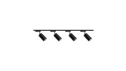 Zestaw 4x lampa Parma Track 1F czarna z żarówką led gu10 PHILIPS 5W ciepła biała + szynoprzewód 2m kolor czarny-61242
