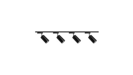 Zestaw 4x lampa Parma Track 1F czarna z żarówką led gu10 PHILIPS 5W ciepła biała + szynoprzewód 2m kolor czarny-61242