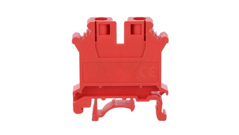 Złączka szynowa 1-torowa ZJU2-6/RD 6mm2 czerwona R34RR-07010000435-64927