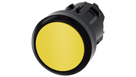 Przycisk 22mm tworzywo żółty płaski z samopowrotem SIRIUS ACT 3SU1000-0AB30-0AA0-11127