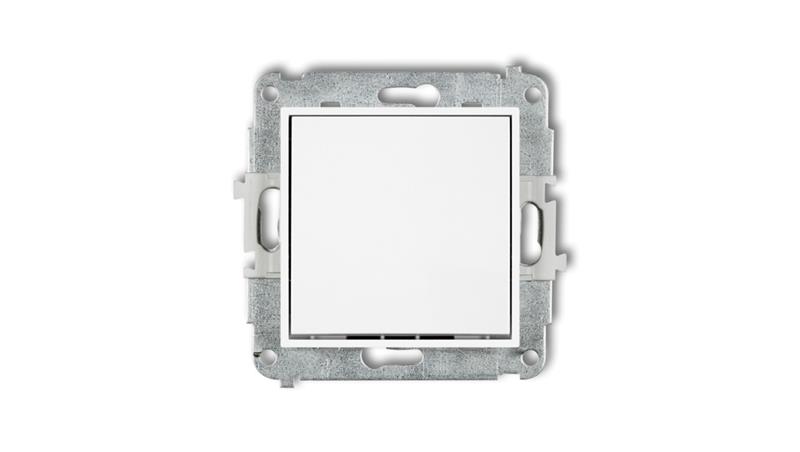 Mechanizm łącznika schodowego (jeden klawisz bez piktogramu) biały MWP-3.1-39901