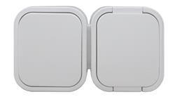 B2 Gniazdo pojedyncze n/t 2p+Z, bryzgoodp.+ Łącznik IP54 biały 00060278-40855