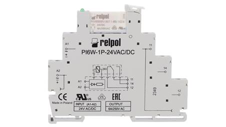 Przekaźnik interfejsowy 1P 6A 24V AC/DC PIR6W-1P-24VAC/DC 856065-15654