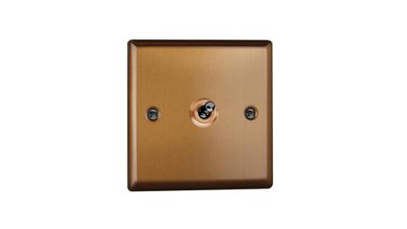 Łącznik uniwersalny schodowy 10A 230V dźwigniowy 91x91x36mm - kolor miedź M-ET1SM-40445
