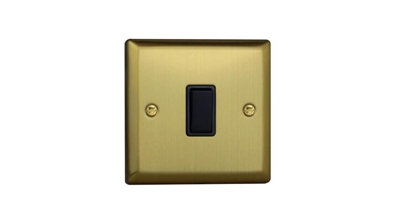 Łącznik uniwersalny schodowy 10A 230V klawiszowy 91x91x25mm - kolor złoto szlifowane M-E1SZ-40450