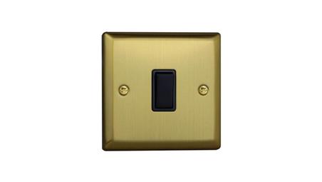 Łącznik uniwersalny schodowy 10A 230V klawiszowy 91x91x25mm - kolor złoto szlifowane M-E1SZ-40450