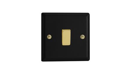 Łącznik uniwersalny schodowy 10A 230V klawiszowy - kolor czarny mat V-E1SBM-40455