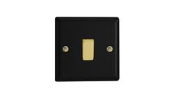 Łącznik dwubiegunowy 20A 250V klawiszowy - kolor czarny mat V-E1SBM-2POLE-32630