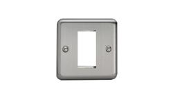 Ramka metalowa pojedyncza SLIM - kolor stal szlifowana C-F1-SLIM-S-38560