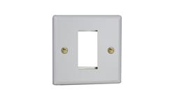 Ramka metalowa pojedyncza SLIM 91x91x9mm - kolor biały mat V-F1-SLIM-WM-38574