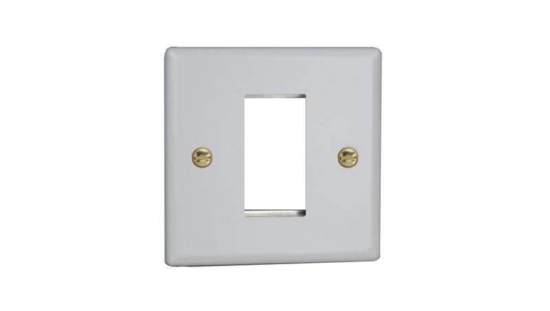 Ramka metalowa pojedyncza SLIM 91x91x9mm - kolor biały mat V-F1-SLIM-WM-38574 Ramka metalowa pojedyncza SLIM 91x91x9mm - kolor biały mat V-F1-SLIM-WM-38574