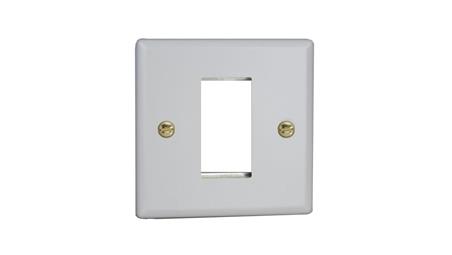 Ramka metalowa pojedyncza SLIM 91x91x9mm - kolor biały mat V-F1-SLIM-WM-38574