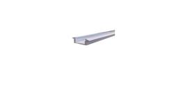 Komplet: profil 2m, 16mm x 4,6mm, do LED, typ A (wpuszczany) srebrny+ 2szt. zaślepek + osłonka mleczna PVC PR-A-200AW-M-55381