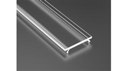 Komplet: profil 2m, 16mm x 6,3mm, do LED, typ C2 (natynkowy) srebrny+ 2szt. zaślepek +osłonka transparentna PVC PR-C2-200AW-T-55