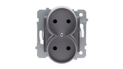 ROSA Gniazdo wtyczkowe podwójne b/u bez ramki inox GP-2Q/M.IN-44645