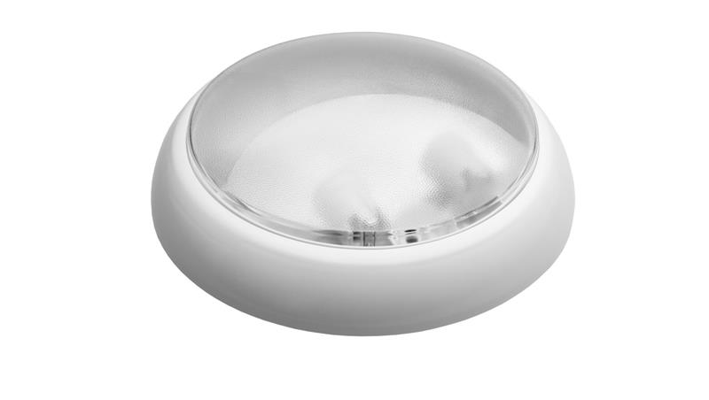 Oprawa KAJKO XL, E27 z czujnikiem ruchu HF, 75W, biała-polipropylen, klosz przeźroczysty-poliwęglan, IP44, IK10 A2900-P-HF-53281