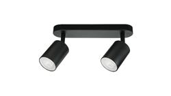 Lampa Oprawa SIENA-ALU-B/B 2xgu10 czarna z czarnym przegubem-59521
