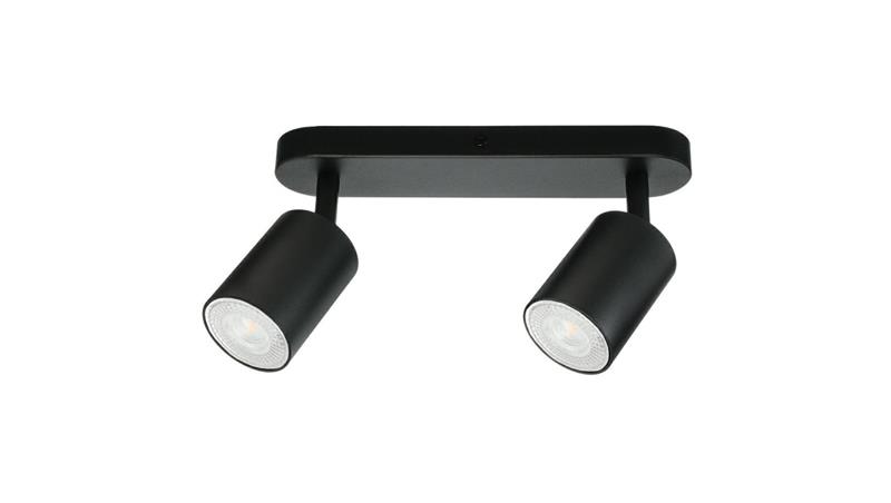 Lampa Oprawa SIENA-ALU-B/B 2xgu10 czarna z czarnym przegubem-59521 Lampa Oprawa SIENA-ALU-B/B 2xgu10 czarna z czarnym przegubem-59521